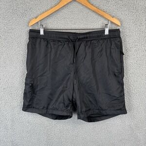 PacSun Formula One F1 Shorts Mens Large Black Racing Zip Pockets Mesh Liner